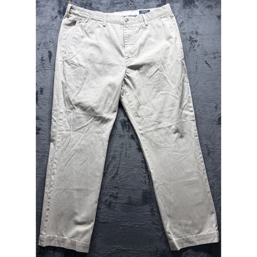 Polo Ralph Lauren Classic Fit Light Tan Chino Pants Mens Size 36x30 Preppy